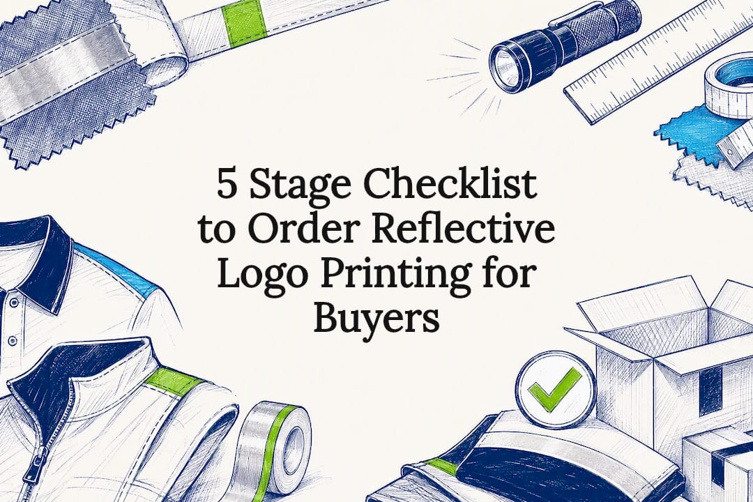 Reflective logo printing checklist title card