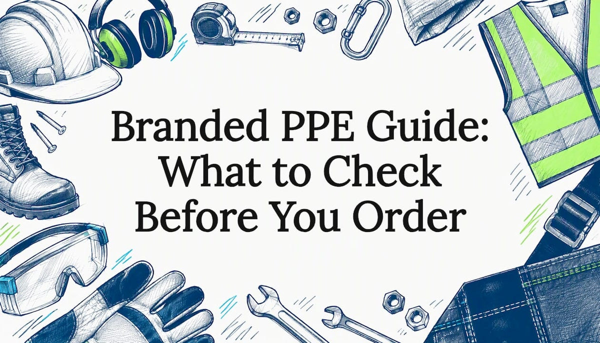 PPE-themed decorative title card illustration