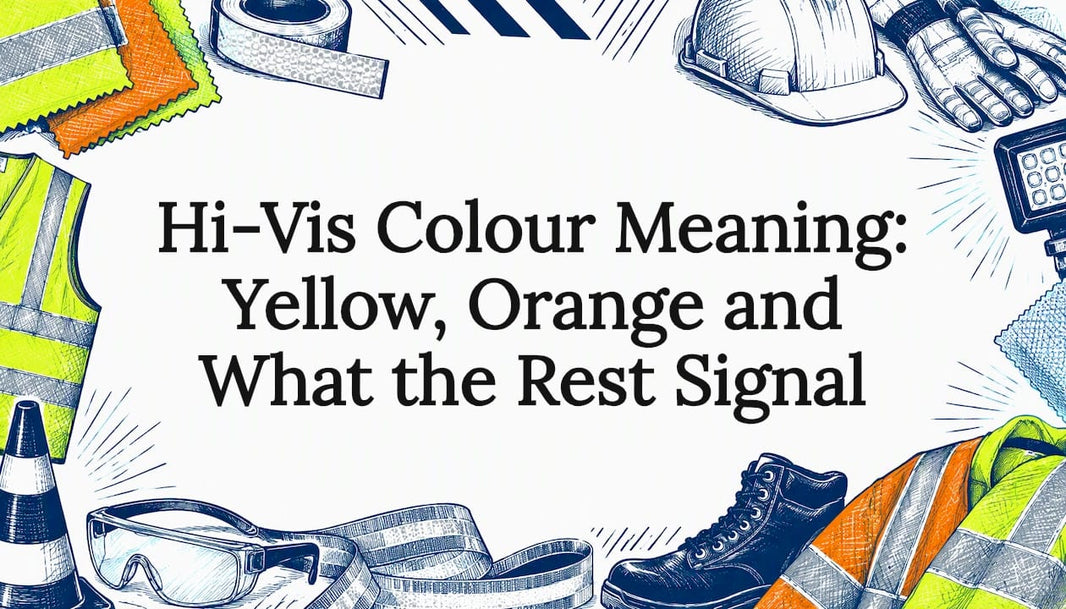 Hi-vis colour title card illustration