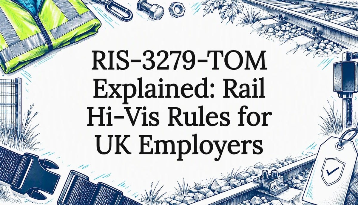 Rail hi-vis standards title card illustration